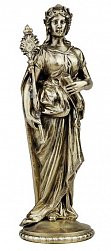 Alma mater halensis, Bekrönungsfigur des Prunkpokals mit Szepter und Gründungsurkunde, 1894