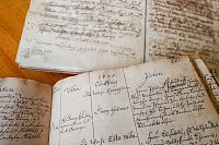Auszug aus dem Taufregister und der Matrikeleintrag Händels (Foto: Markus Scholz)